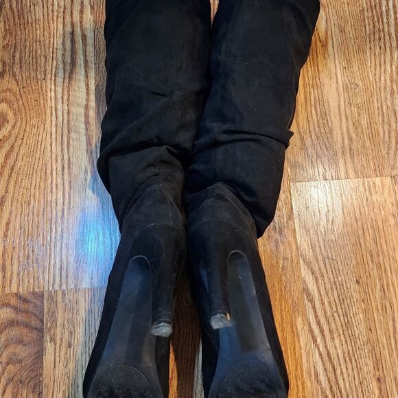 Sexy Black Kuzma Knee High Heeled Boots Women's Size 10 - Picture 8 of 12